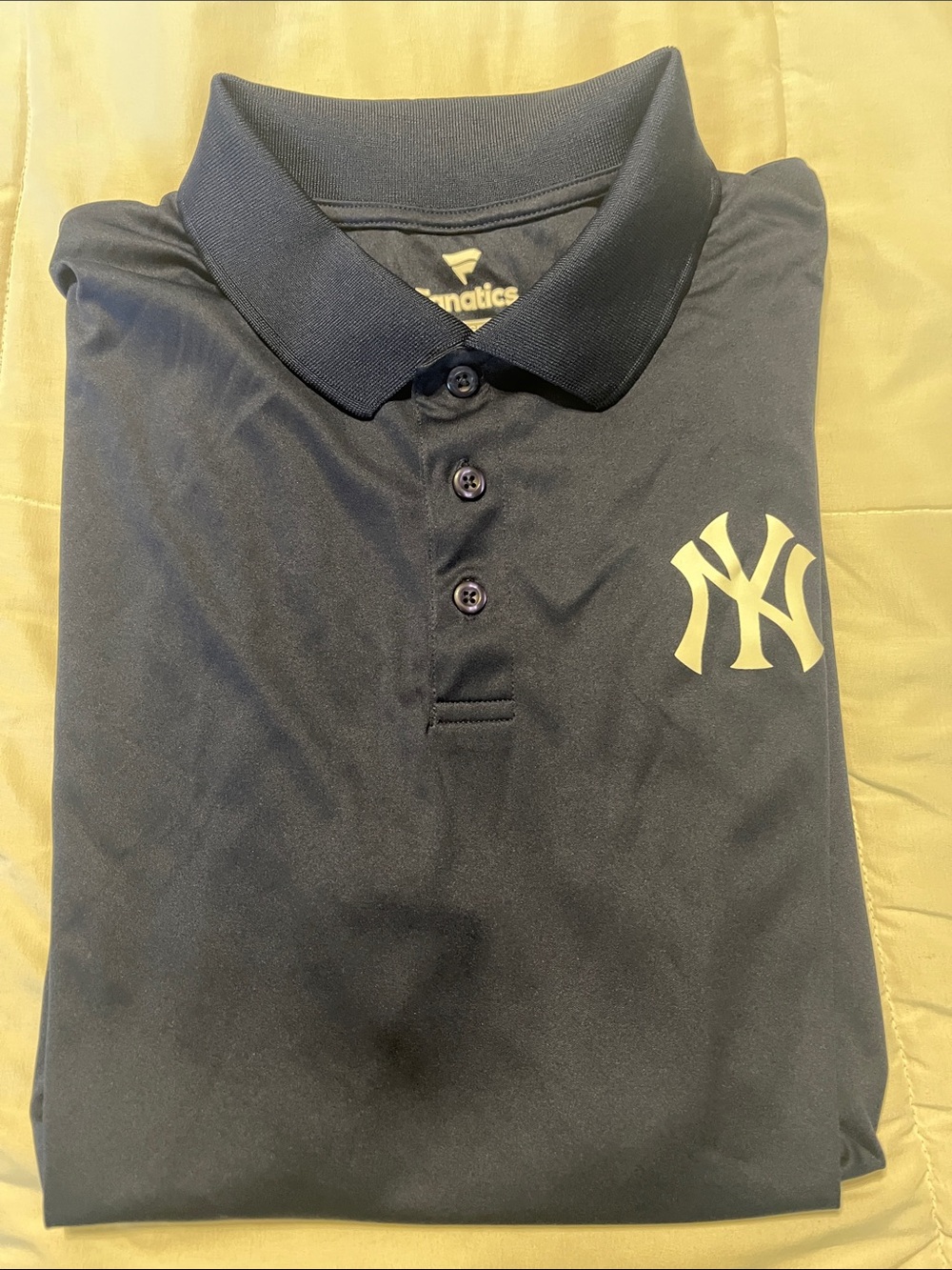 Fanatics Navy Polo with White Yankees Logo